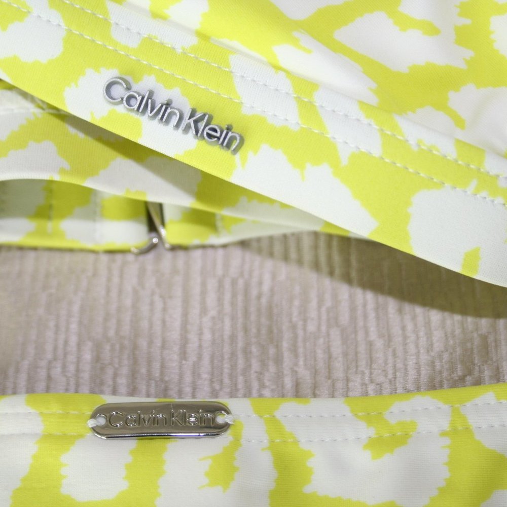 Calvin Klein Neon Yellow & White Bikini XL (16)